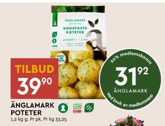 Coop Mega Änglamark poteter tilbud