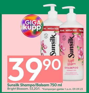 Gigaboks Sunsilk shampo/balsam 750 ml tilbud