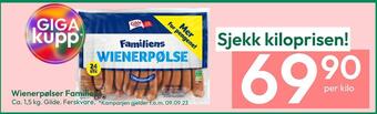 Gigaboks Wienerpølser familiens tilbud