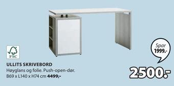 JYSK Ullits skrivebord tilbud