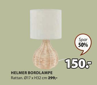 JYSK Helmer bordlampe tilbud