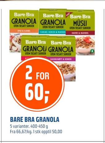 Coop Obs Bare bra granola tilbud