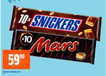 Coop Obs Snickers 10 pk/mars 10 pk tilbud