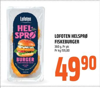 Coop Obs Lofoten helsprø fiskeburger tilbud