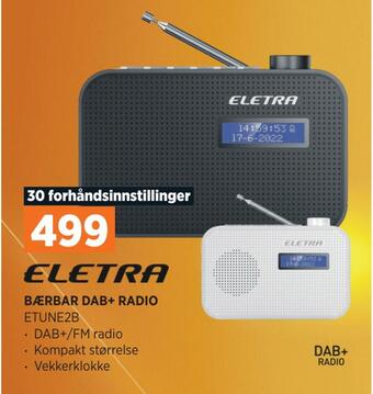 POWER Bærbar dab+ radio tilbud