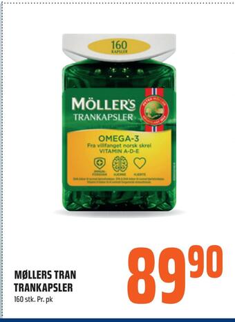 Coop Obs Møllers tran trankapsler tilbud