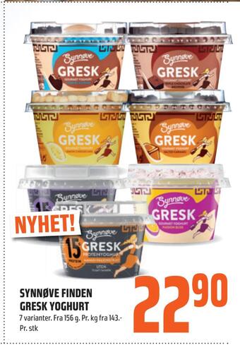 Coop Obs Synnøve finden gresk yoghurt tilbud