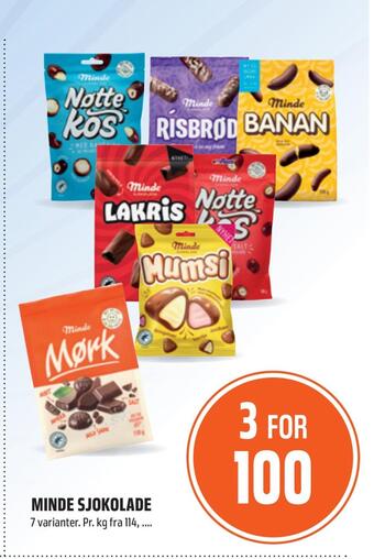 Coop Obs Minde sjokolade tilbud