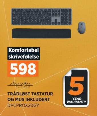 POWER Trådløst tastatur og mus inkludert tilbud