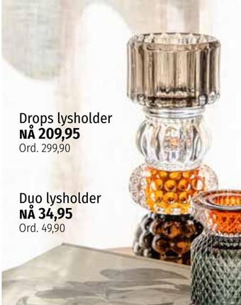 Nille Drops lysholder tilbud