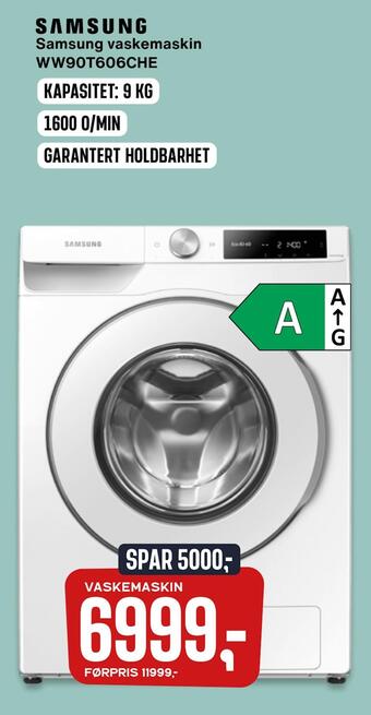 Skousen Samsung vaskemaskin ww90t606che tilbud