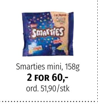 Nille Smarties mini, 158g tilbud