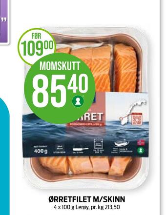 Kiwi Ørretfilet m/skinn tilbud
