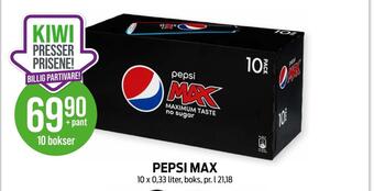 Kiwi Pepsi max tilbud
