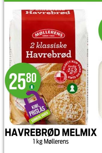 Kiwi Havrebrød melmix tilbud