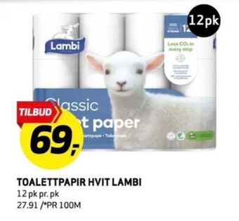 Bunnpris Lambi toalettpapir tilbud