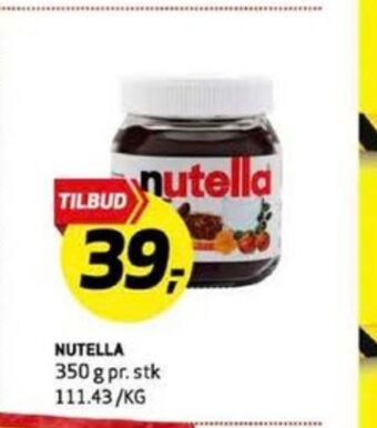 Bunnpris Nutella smørepålæg tilbud