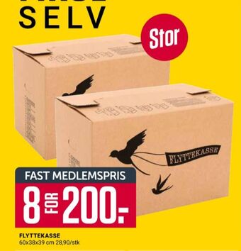 Europris Ukjent flyttekasse tilbud