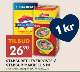 Coop Mega Stabburet makrell tilbud
