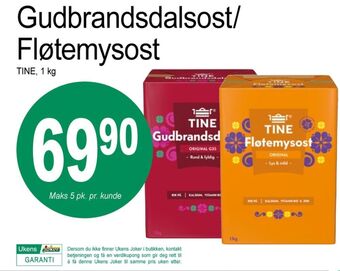Joker Tine gudbrandsdalsost tilbud