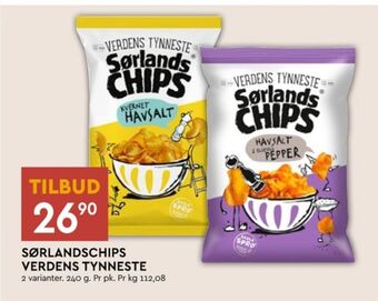 Coop Mega Sørlandschips chips tilbud