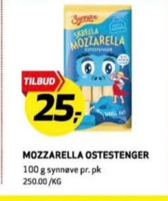 Bunnpris Synnøve finden mozzarella tilbud