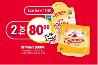 Coop Extra Synnøve finden skiveost tilbud