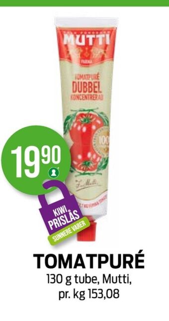 Kiwi Mutti tomatpure tilbud