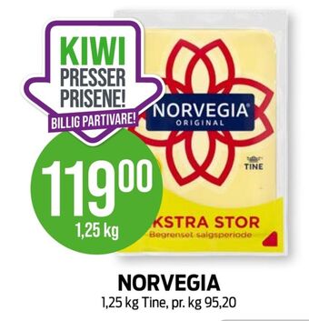 Kiwi Norvegia skæreost tilbud