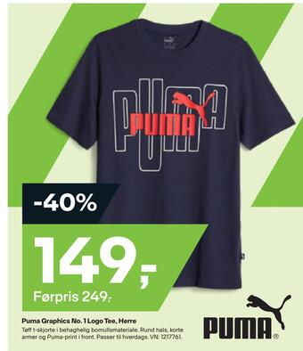 XXL Sport Puma graphics no. 1 logo tee, herre tilbud