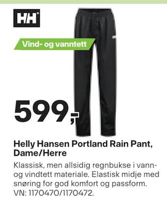 XXL Sport Helly hansen portland rain pant, dame/herre tilbud