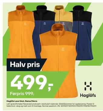 XXL Sport Haglöfs lava vest, dame/herre tilbud