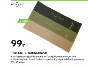 XXL Sport Titan life - 3-pack minibands tilbud