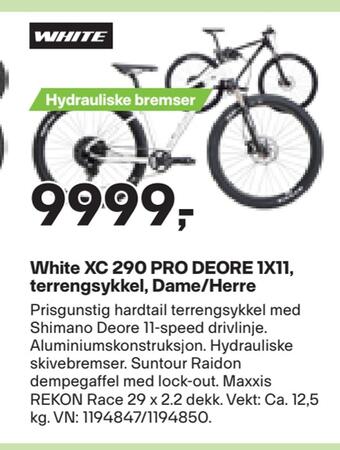 XXL Sport White xc 290 pro deore 1x11, terrengsykkel, dame/herre tilbud