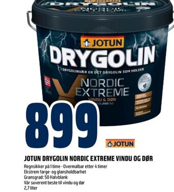 Coop Obs JOTUN DRYGOLIN NORDIC EXTREME VINDU OG DØR tilbud