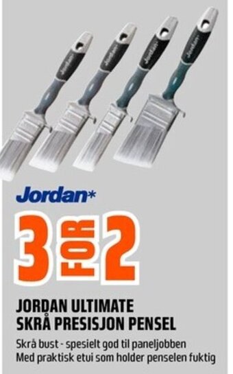 Coop Obs JORDAN ULTIMATE SKRÅ PRESISJON PENSEL tilbud