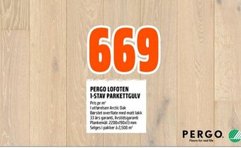 Coop Obs PERGO LOFOTEN 1-STAV PARKETTGULV tilbud