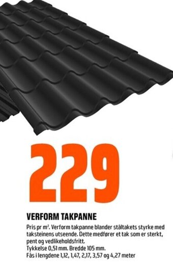 Coop Obs VERFORM TAKPANNE tilbud