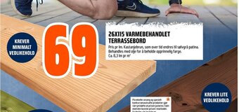 Coop Obs 26X115 VARMEBEHANDLET TERRASSEBORD tilbud