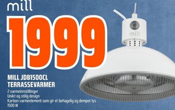 Coop Obs MILL JDB1500CL TERRASSEVARMER tilbud