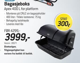 Thansen Apex 400 l for platform tilbud