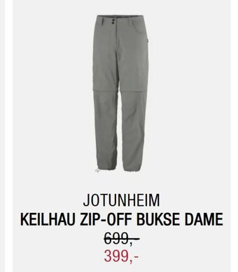 Sport 1 JOTUNHEIM KEILHAU ZIP-OFF BUKSE DAME tilbud