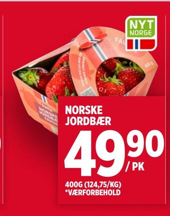 Meny Norske jordbær tilbud