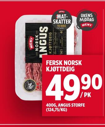Meny Fersk norsk kjøttdeig tilbud