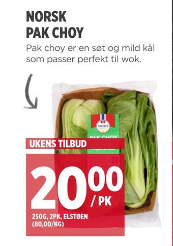 Meny Norsk pak choy tilbud