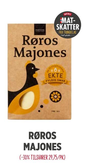 Meny Røros majones tilbud