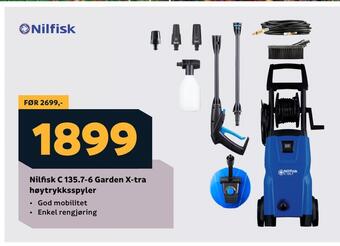 Megaflis Nilfisk c 135,7-6 garden x-tra høytrykksspyler tilbud