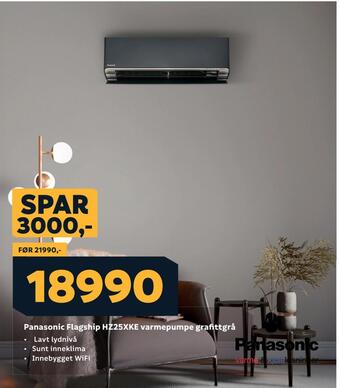 Megaflis Panasonic flagship hz25xke varmepumpe grafittgrå tilbud