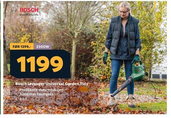 Megaflis Bosch løvsuger universal garden tidy tilbud