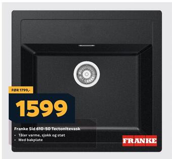 Megaflis Franke sid 610-50 tectonitevask tilbud